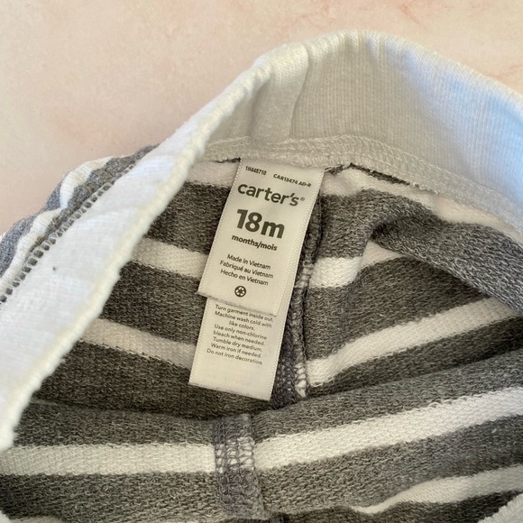 Grey & White Striped Pants | 18 Months - Picture 2 of 4